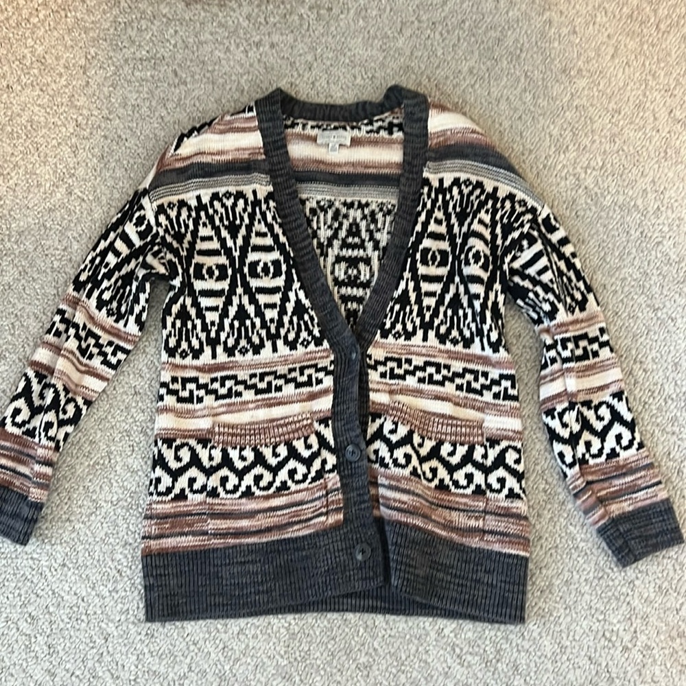 Lucky Brand Multicolor Patterned Cardigan